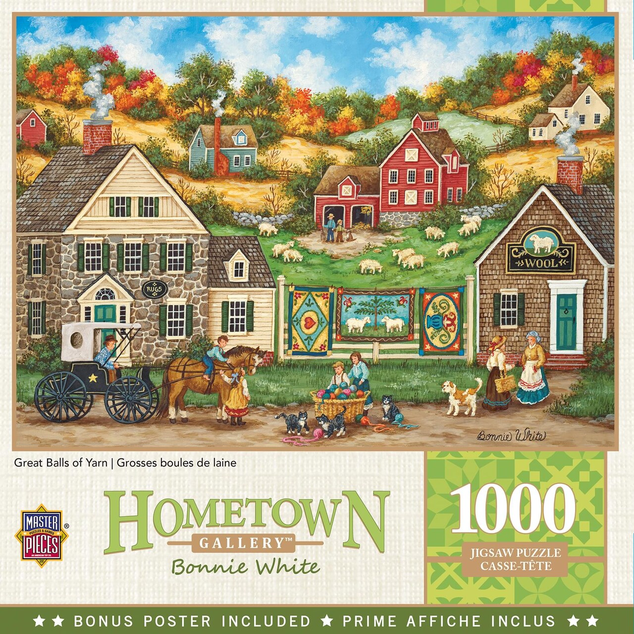 Hometown Gallery Great Balls of Yarn 1000 Piece Jigsaw Puzzle